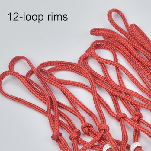 Basketball Net, Upgraded Thickening Heavy Duty Basketball Net, Rainproof Sunscreen for All-Weather, Never Fade -12 Loops