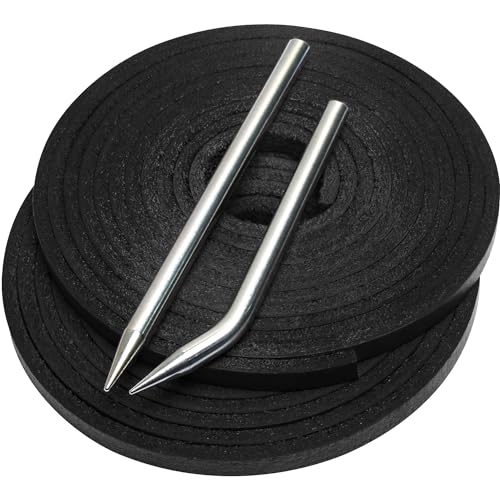 Softball Baseball Glove Lace, Mitt Lace Repair Kit Includes 2 Leather Laces and Lacing Needle for Catcher's Glove - color: Black