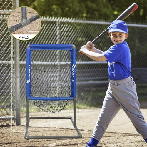 BADALU 2-in-1 Strike Zone & Pitching Net for Softball & Plastic Baseballs.Baseball Strike Zone Target Easy to Set up and Assemble, Softball Set Perfect for Pitching Training