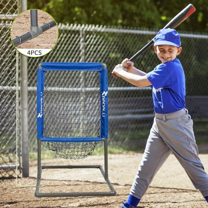 BADALU 2-in-1 Strike Zone & Pitching Net for Softball & Plastic Baseballs.Baseball Strike Zone Target Easy to Set up and Assemble, Softball Set Perfect for Pitching Training