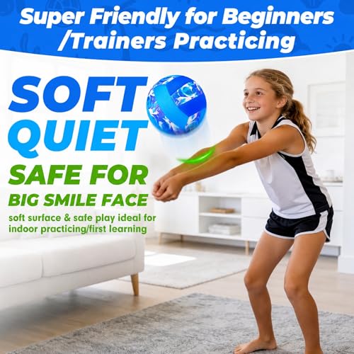 Soft Indoor Volleyballs for Kids Youth First Learning Volleyalls Realistic Feel Bounce for Practicing Inside The House Backyard Gym Birthday