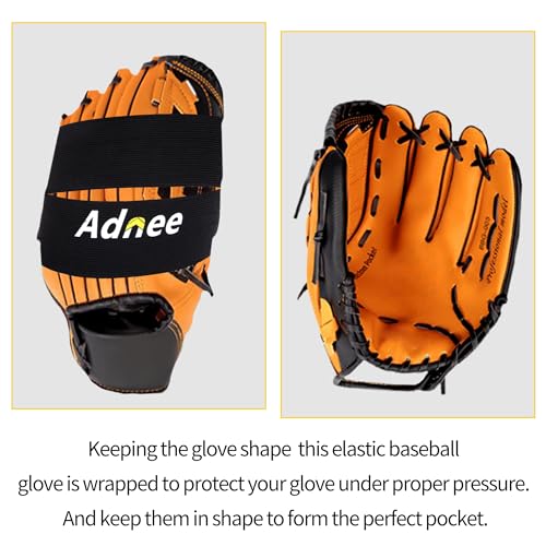 Adnee Baseball Glove Strap - Softball and Baseball Glove Strap - Glove Wrap Band for Quickly Keep The Pocket Formed,Fit All Gloves - color: 2 Pcs