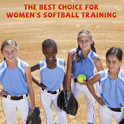 11 Inch Bucket of 16 Softballs - Training Fastpitch Softballs for Girls - Solid Cork Center - Premium Durability