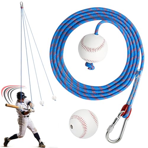 Portable Baseball Swing Trainer Suitable for Baseball and Softball Training, Supports Solo Batting Practice, Features Easy Setup, and Enables Fast, Efficient Training Sessions