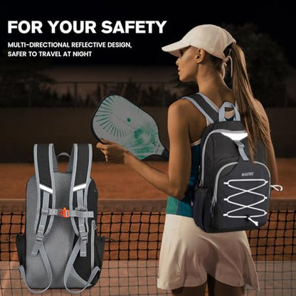G4Free Pickleball Bag, Pickleball Backpack for Women and Men, Padel Bag Fits 2 to 4 Paddles, Gifts for Pickleball Lovers - color: Dark Grey