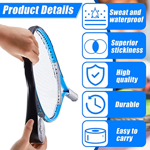 Deekin 2 Pieces Racket Protection Tape Racquet Head Guard for Tennis Practice Racquetball, 16.4' Roll - color: Black