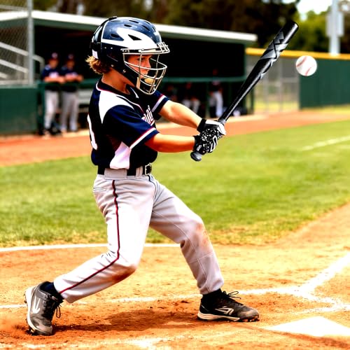 Youth Baseball Batting Gloves, Super Grip Kids Teeball & Softball Gloves for Boys & Girls - color: Black/White, size: Youth M/L(6in-6.5in)