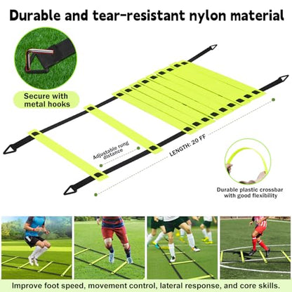 Kids Soccer Goals for Backyard Set of 2-6x4 ft Portable Pop Up Soccer Nets Training Equipment with Soccer Ball, Ladder, Cones, Ideal Birthday for Kids,Baseball & Softball Batting Cages