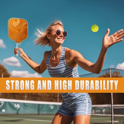 FASIUCHOI 6 Pack Pickle Ball with 40 Holes, Pickleballs High Durability, Outdoor Pickleball Balls with Mesh Bag, Colorful Pickle Balls with Superb Visibility, Consistent Bounce and Stable Flight