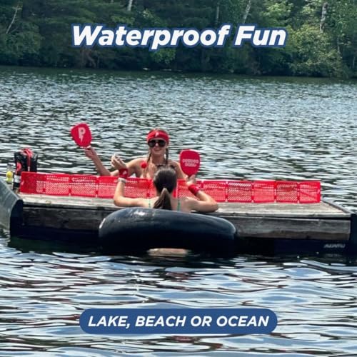 Ping Pong, Reinvented | Any Surface, Indoor or Outdoor Portable Paddle Sport| 3-Speed Foam Balls, 4 Premium Paddles, Free-Standing Net, Carry Bag: Whisper Quiet, 60-Sec Setup