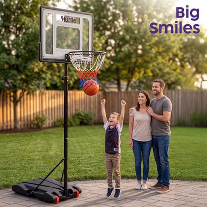 Kids Basketball Hoop Adjustable Portable Basketball Hoop for Kids Indoor Outdoor Play with Backboard Wheels Driveway Backyard