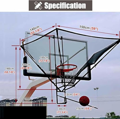 Basketball Rebounder Shot Returner Shooting for Hoop Return Net Attachment