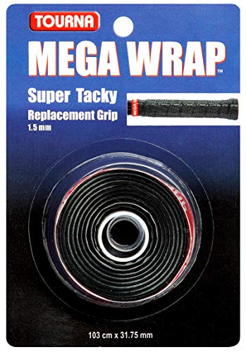 Tourna Mega Wrap Tennis Replacement Grip - color: Black