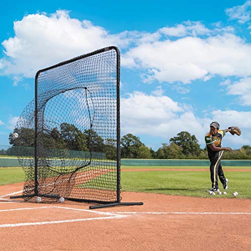 FORTRESS Steel Baseball Sock Net Screen | 7ft x 7ft Pro Quality Pitching & Hitting Net | Ultimate Durability