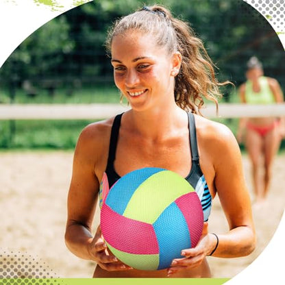 Threan 8.5 Inch Waterproof Pool Volleyball with Grip Technology Water Beach Pool Volleyball for Adults Outdoor and Indoor Activities