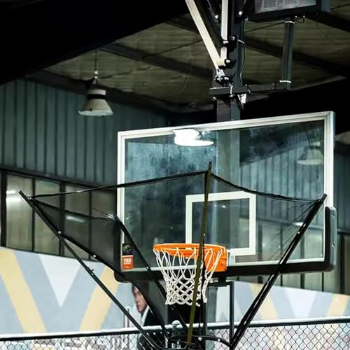 Basketball Practice Network Ball Return for Basketball Hoop, 180° Rotating Shooting Practice Return Attachment, Funnel-Shaped Basketball Training Aid Equipment