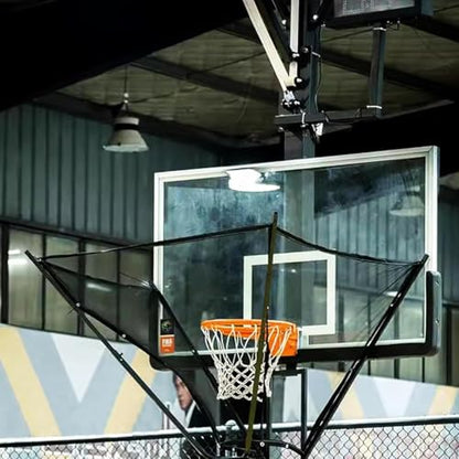 Basketball Practice Network Ball Return for Basketball Hoop, 180° Rotating Shooting Practice Return Attachment, Funnel-Shaped Basketball Training Aid Equipment
