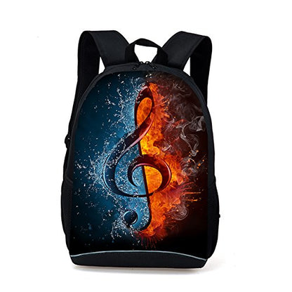 CAIWEI 17 Inch American Football Backpack School Bag (Burning notes) - color: Burning Notes, size: 17.2*11.7*5.5 Inch