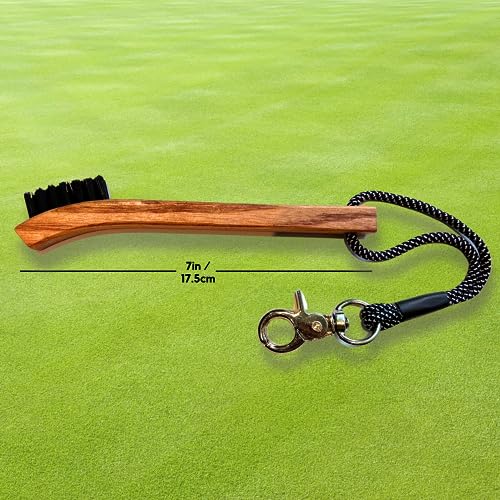 Golf Brush (2 Pack) - Cord and Clip Attachment for Bags and Carts, Club Cleaner Ideal for Woods and Irons - Golf Accesories for Men and Women