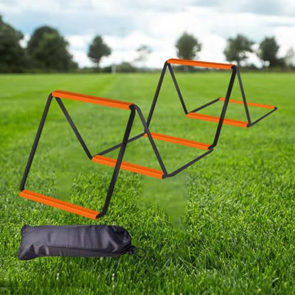 Agility Ladder for Football Footwork Drills - Foldable Speed Training Equipment for Outdoor Sports Workout- 6 Grids with Bag