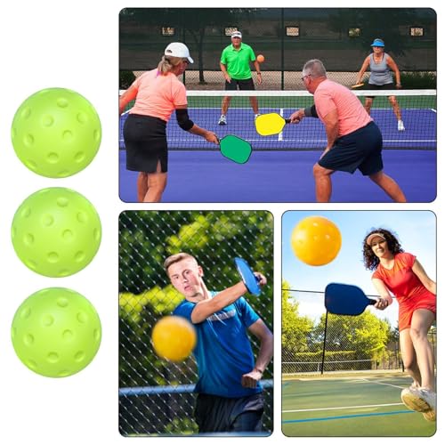 3PCS Foam Balls Pickleballs for Practice Lightweight Pickle Balls Noise Reducing Indoor Outdoor Training Play