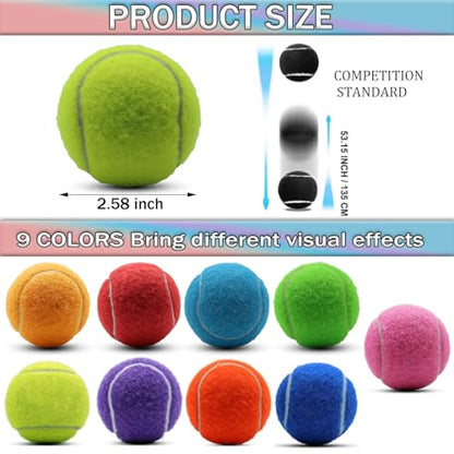SHYUJAJIE Tennis Balls, 90 Pack Training Tennis Balls Bulk, High Elasticity Practice Tennis for Beginner, Exercise Playing Balls for Pet Dog
