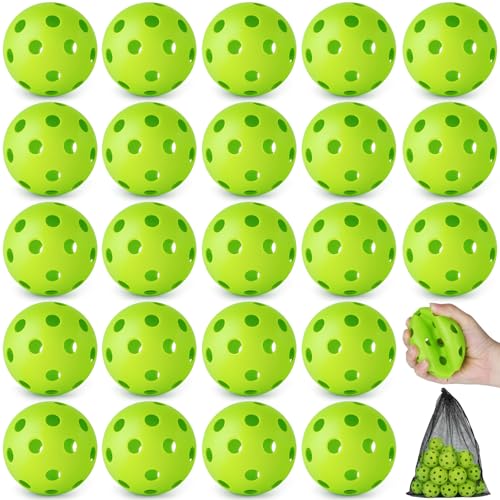 Coopay 24/80 Pack Practice Baseball SoftBalls Plastic Training Balls Lightweight Hollow Balls with a Drawstring Bag for Hitting, Baseball Training Indoor Outdoor Use - color: Green, style: 24 Pack