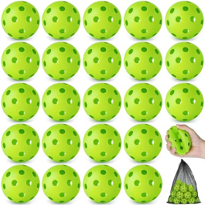Coopay 24/80 Pack Practice Baseball SoftBalls Plastic Training Balls Lightweight Hollow Balls with a Drawstring Bag for Hitting, Baseball Training Indoor Outdoor Use - color: Green, style: 24 Pack