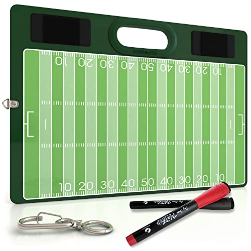 Football Dry Erase Board for Coaches 15x10.5 Double Sided Whiteboard Coaching Board Equipment Includes 2 White Board Markers for the Football Accessories the Perfect Coach Gifts