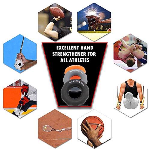 HOOPSKING Rip N Grip Hand Strengtheners Basketball Training Aid for Dribbling, Shooting, Passing, & Rebounding