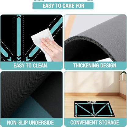 Soccer Training Mat with Video Guide, Kick Trainer & Ball Controller, Soccer Footwork Training Mat for Dribbling, Agility & Coordination, Non-Slip Indoor Outdoor Soccer Training Equipment for All Ages