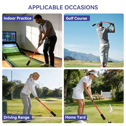 MIKOSI Golf Grip Trainer, EVA Foam Golf Swing Trainer Warm-Up Stick for Strength Grip Tempo & Flexibility Training, Indoor Outdoor Safe Golf Training Aid for Beginners & All Levels