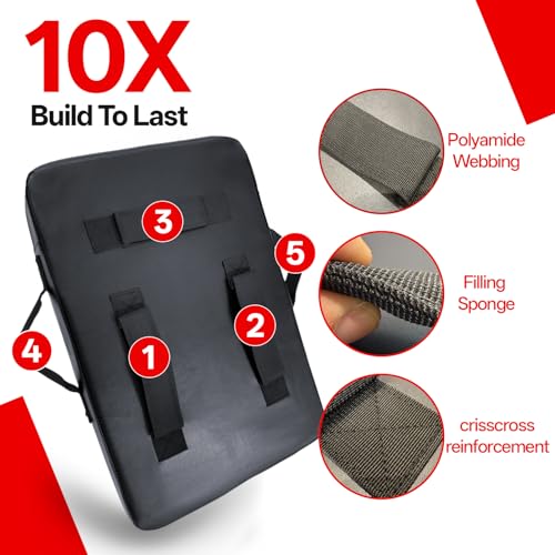Basketball Pads for Training - Football Blocking Pad Training Equipment with Handles, 24"x16" Denser Softer Foam Shield for Lacrosse, Hockey, Martial Arts - Tackle Dummy Kick Pad. (1 Pcs)