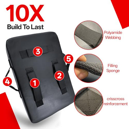 Basketball Pads for Training - Football Blocking Pad Training Equipment with Handles, 24"x16" Denser Softer Foam Shield for Lacrosse, Hockey, Martial Arts - Tackle Dummy Kick Pad. (1 Pcs)