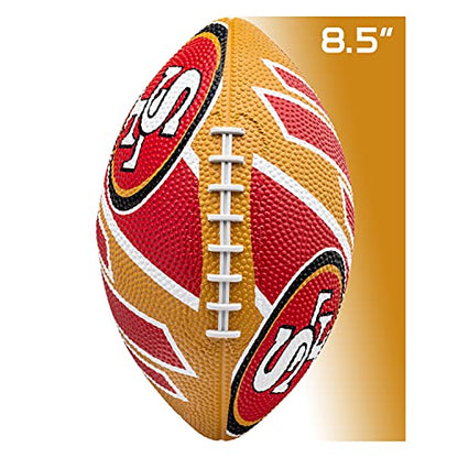 Franklin Sports NFL Team Footballs - Rubber Youth Mini Balls for All Teams - Kids 8.5" Football + Air Pump Sets - Official NFL Licensed - style: San Francisco 49ers