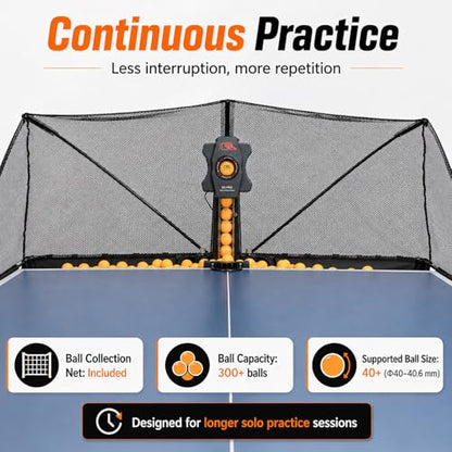 Table Tennis Training Machine,Variable Rhythm & Oscillating Head,Beginners Ping Pong Robot,for Solo Practice,Helping Players Train Strokes