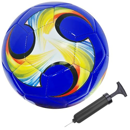 ABAJI Soccer Ball Size 3 4 5 Kids Toddlers Toy Gift Colorful Pattern Practice Training Boys Girls Come with Inflator