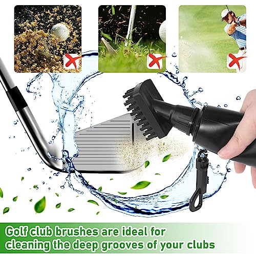 WXJ13 2 PCS Golf Clubs Cleaning Water Brush,Golf Club Groove Cleaner Brush with Leakproof Reservoir Tube, Squeeze Bottle