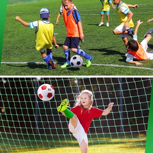Leyndo Deflated Soccer Balls Size 5 Bulk with Pumps Deflated Soccer Balls with Pump Needles Set Christmas Operation Gifts for Adults Donation Charity Train Practice Game - color: Black, Red, Blue