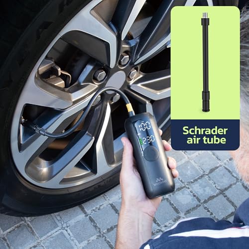 Woowind Presta and Schrader Valve Adapter Ball Needle with USB Cable, Application for Car,Bike,Ball