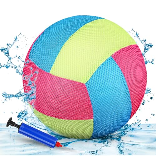 Threan 8.5 Inch Waterproof Pool Volleyball with Grip Technology Water Beach Pool Volleyball for Adults Outdoor and Indoor Activities