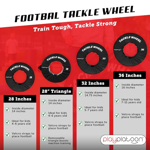 Play Platoon Football Tackle Dummy - Tackling Wheel Dummies for Youth Football Training - Tackle Wheel for Blocking, Hitting Drills and Practice - size: 28 Inch