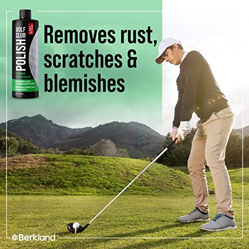 Golf Club Polish & Scratch Remover — All-in-One Golf Club Cleaner, Polisher & Rust Remover for Irons, Wedges & Putters, Restores Shine on Steel, Aluminum & Zinc, Golf Accessories, 8 fl oz Spray