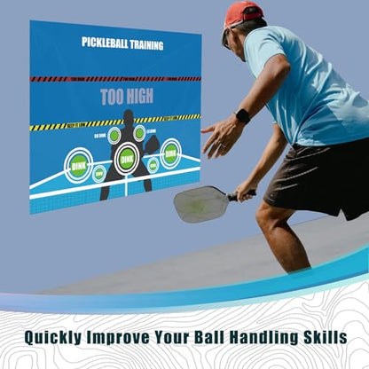 Dink Wall Rebounding Pad Pickleball Training Dink Pad, Wall Practice Rebounder Aid, Pickleball Rebounder, Transform Any Wall into a Pickleball Court and Net Multicolor