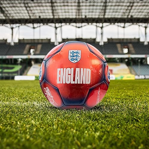 Hy-Pro Officially Licensed Classic Signature Soccer Ball, Metallic, Size 5, Training, Match, Merchandise, Collectible for Kids and Adults - style: England FA