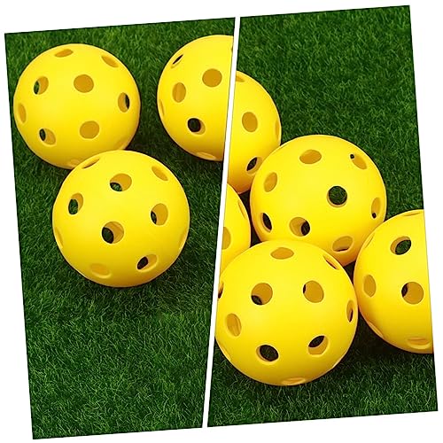 KOMBIUDA Golf for Golfing Training Golfing Hollow-Out Balls Golfing Training Balls Practice Balls Indoor Balls - color: Yellow