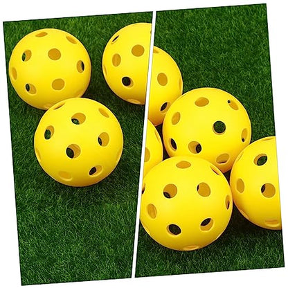 KOMBIUDA Golf for Golfing Training Golfing Hollow-Out Balls Golfing Training Balls Practice Balls Indoor Balls - color: Yellow