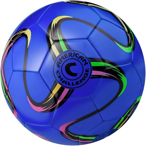 Brasilia Soccer Ball – Professional Training Soccer Ball for Grass Fields – Durable TPU Machine Stitched Soccer Balls – Sizes 2, 3, 4 & 5 – Outdoor Practice & Match Play - color: Blueberry, size: 3