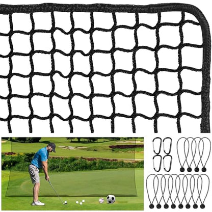 Golf Practice Net, 10Ft/15Ft/20Ft Golf Hitting Nets Heavy Duty Nylon Golf Netting for Garage Backyard - size: 10 x 20 Ft