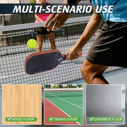 Pickleball Paddles Set, T700 Carbon Fiber Pickleball Paddles, a Lightweight Pickleball Paddle Suitable for Intermediate and Professional Players - color: Green Ball